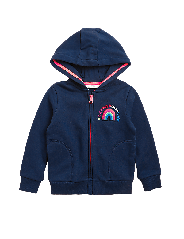 Cotton Rich Rainbow Hoodie