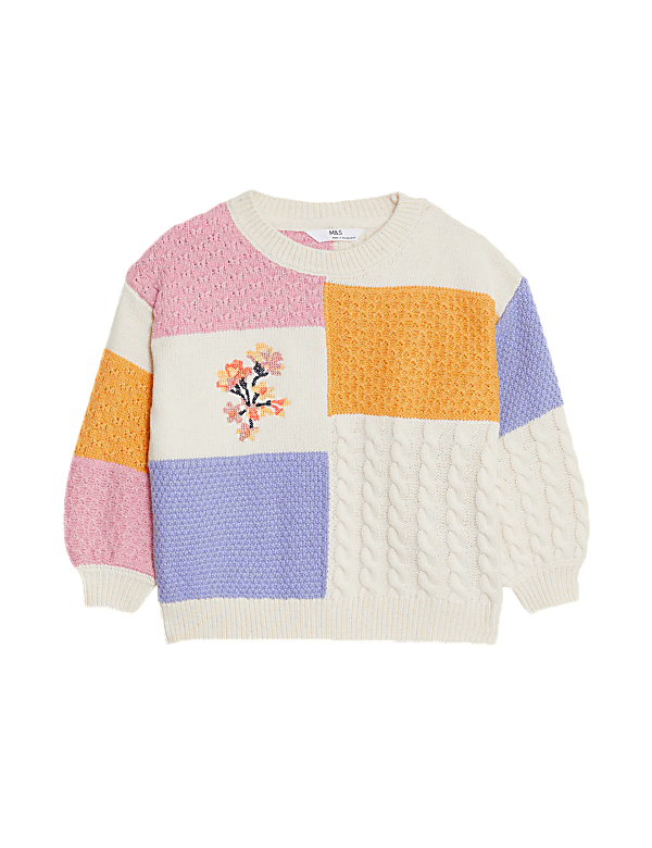 Cotton Rich Patchwork Jumper (2-8 Yrs)