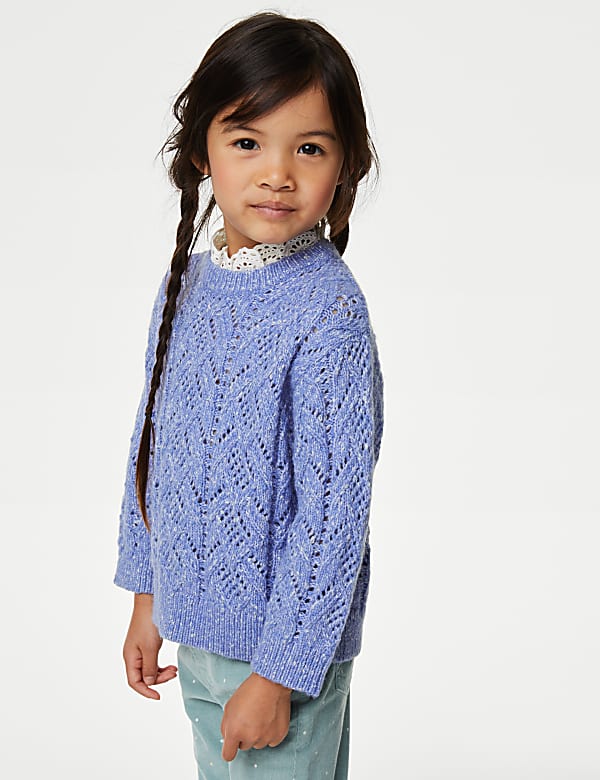Knitted Frill Neck Jumper (2-8 Yrs)