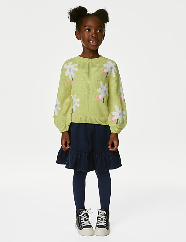 Floral Knitted Jumper (2-8 Yrs)
