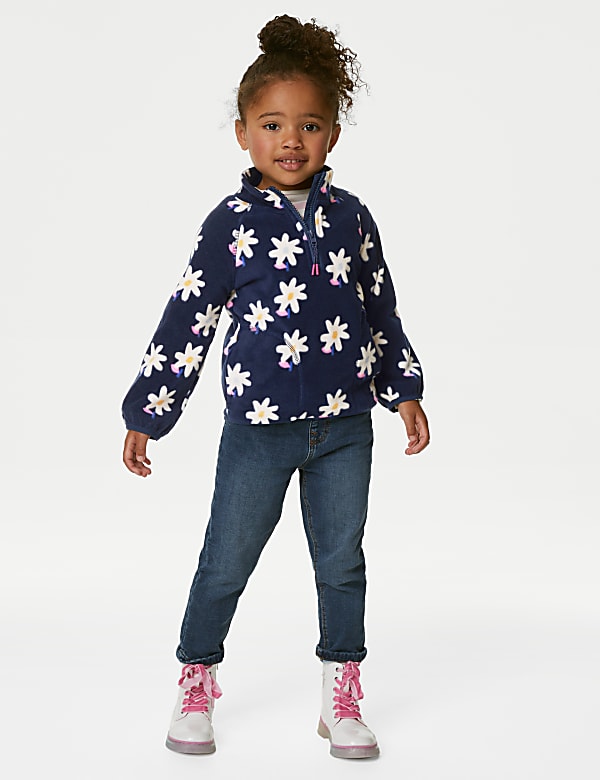 Floral Zip Fleece Top (2-8 Yrs)