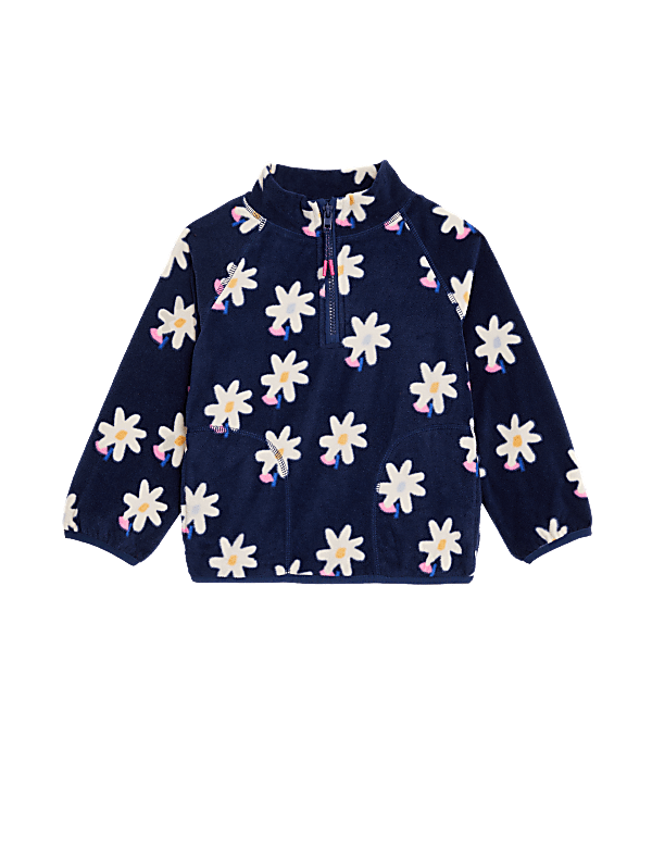 Floral Zip Fleece Top (2-8 Yrs)