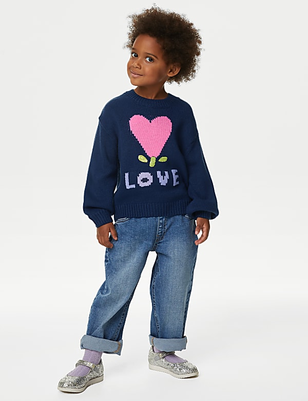 Heart Knitted Jumper (2-8 Yrs)