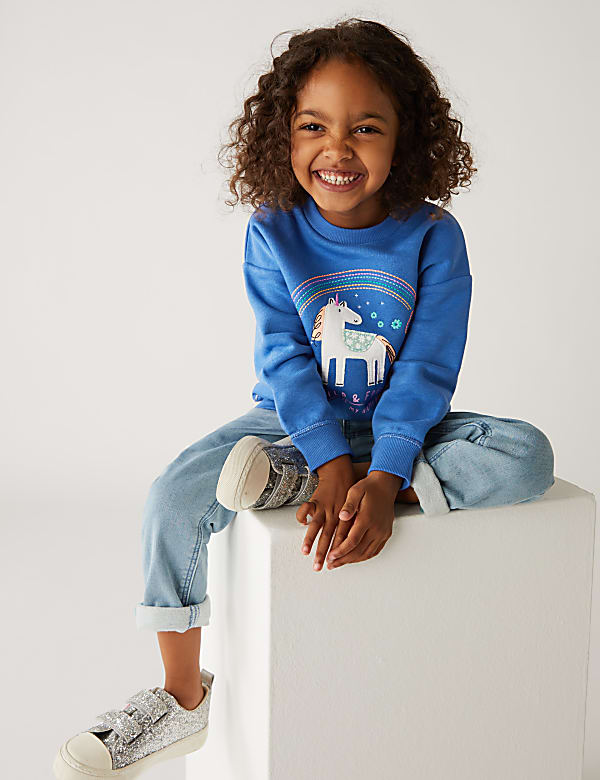 Cotton Rich Unicorn Sweatshirt
