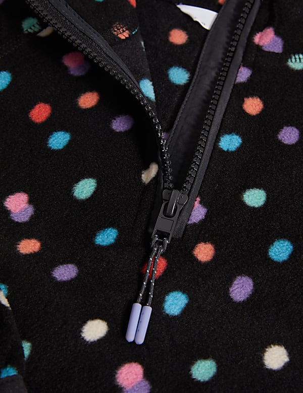 Spotted Zip Fleece Top (2-8 Yrs)
