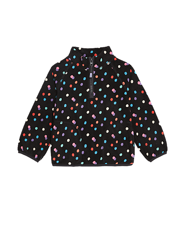 Spotted Zip Fleece Top (2-8 Yrs)