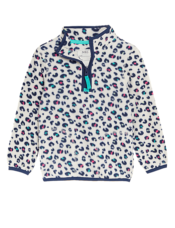 Leopard Print Fleece Top