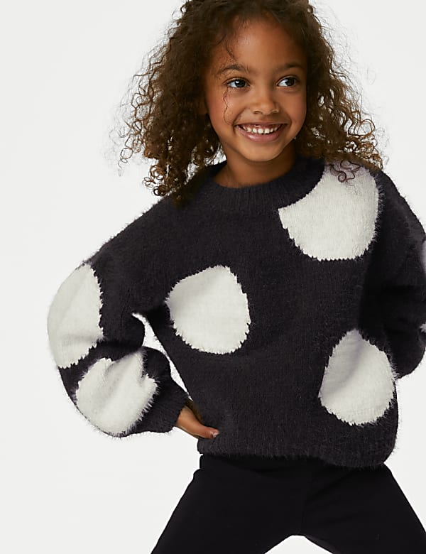 Knitted Spotted Jumper (2-8 Yrs)