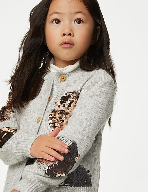 Sequin Spot Knitted Cardigan (2-8 Yrs) - IT