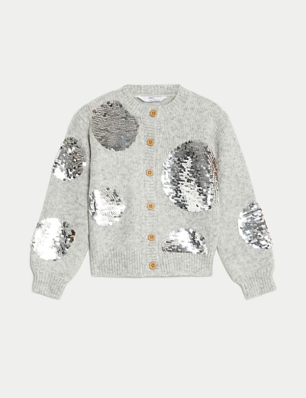 Sequin Spot Knitted Cardigan (2-8 Yrs) - IT