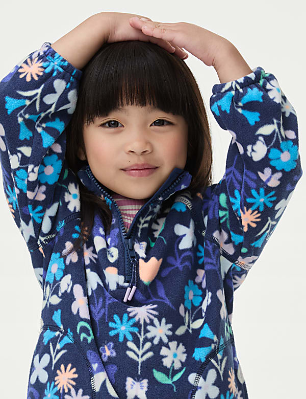 Fleece-Oberteil mit Muster (2&ndash;8 J.) - AT