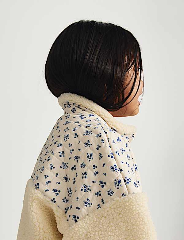 Floral Borg Jacket (2-8 Yrs) - FI