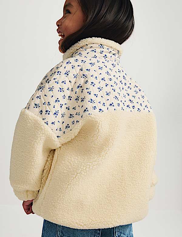 Floral Borg Jacket (2-8 Yrs) - FI
