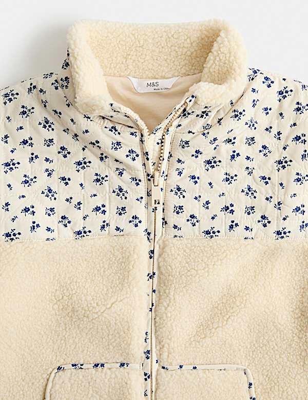 Floral Borg Jacket (2-8 Yrs) - FI