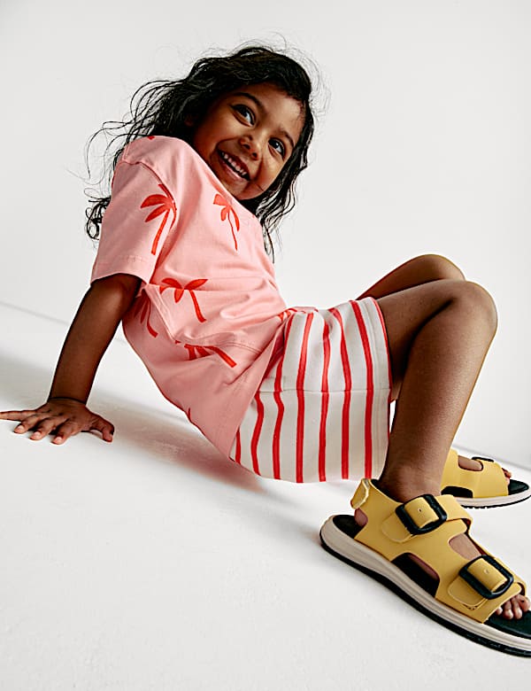Cotton Rich Jersey Striped Shorts (2-8 Yrs) - MY