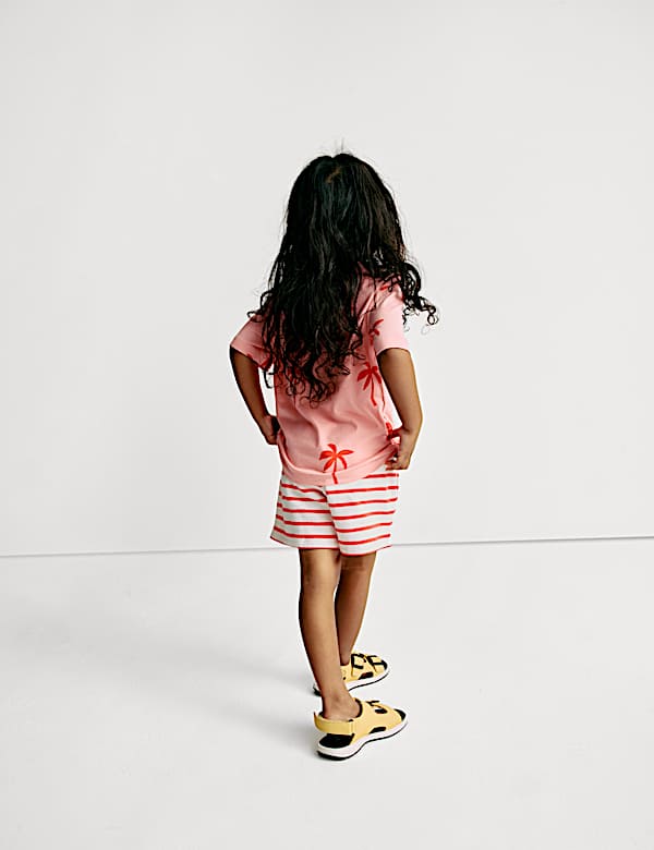 Cotton Rich Jersey Striped Shorts (2-8 Yrs)