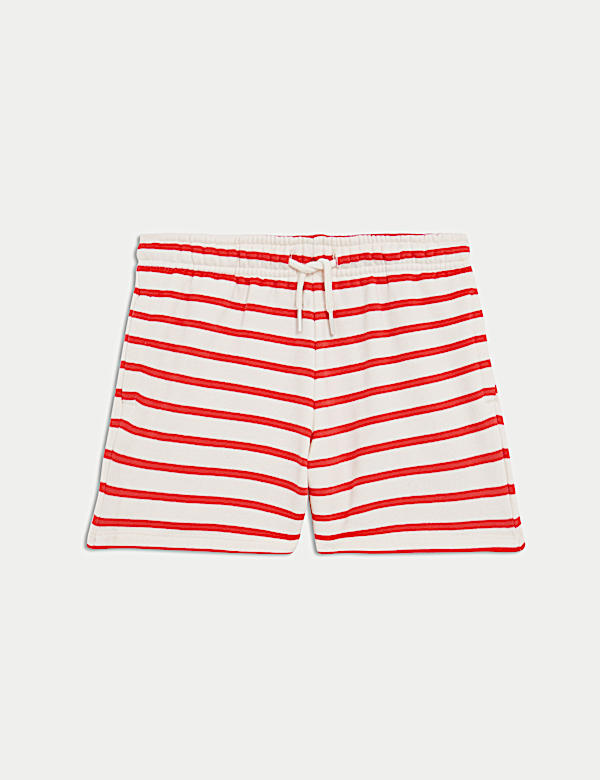 Ριγέ, ζέρσεϊ σορτς με υψηλή περιεκτικότητα σε βαμβάκι (2-8 ετών) - GR