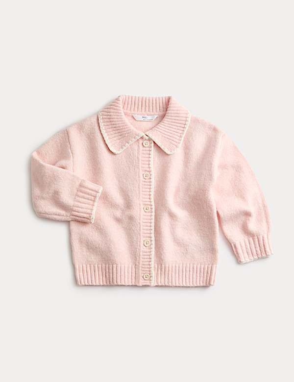 Blanket Stitch Cardigan (2-8 Yrs) - GR