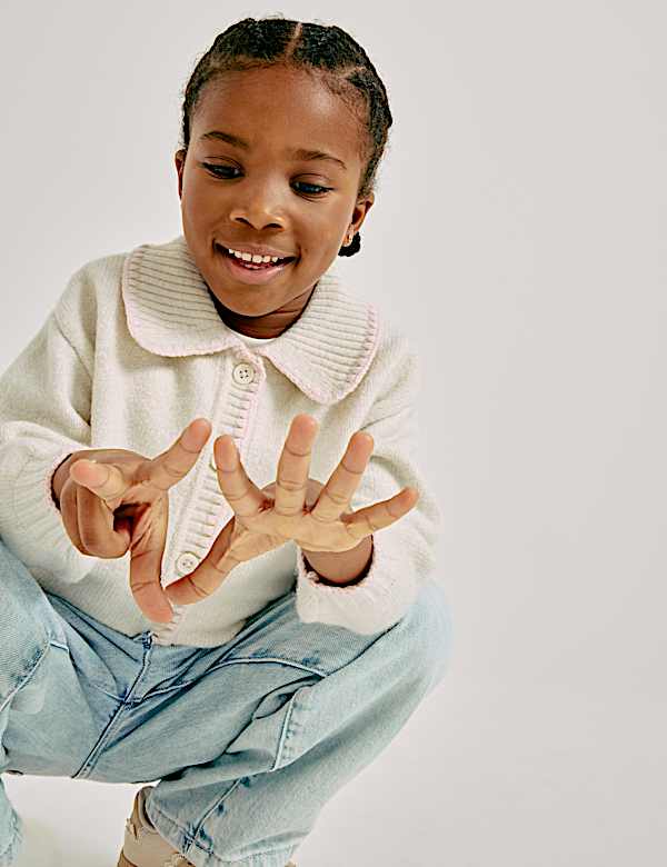 Blanket Stitch Cardigan (2-8 Yrs) - CZ