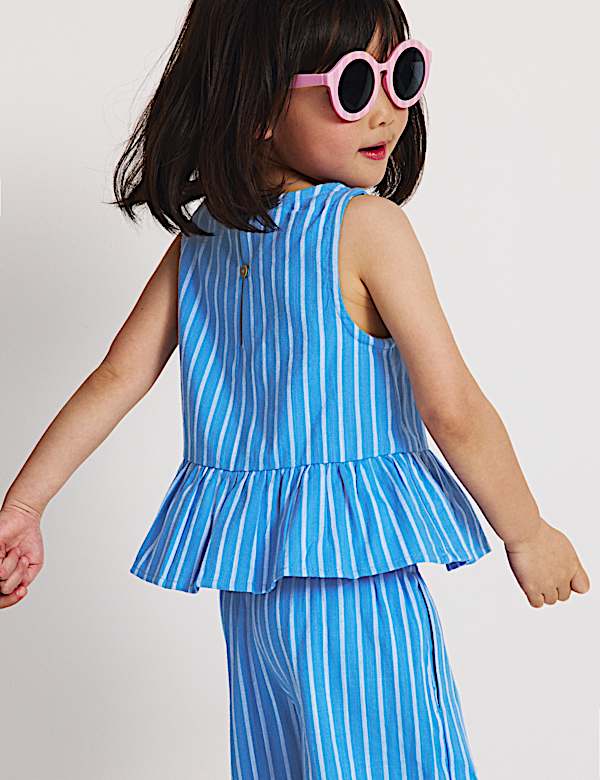 2 Piece Cotton Rich Striped Outfit (2-8 Yrs) - JO
