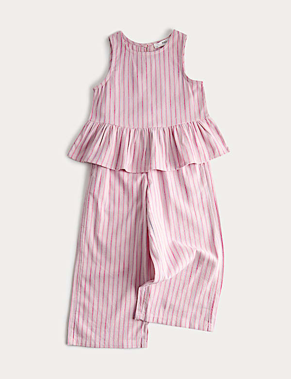 2 Piece Pure Cotton Striped Frill Outfit (2-8 Yrs)