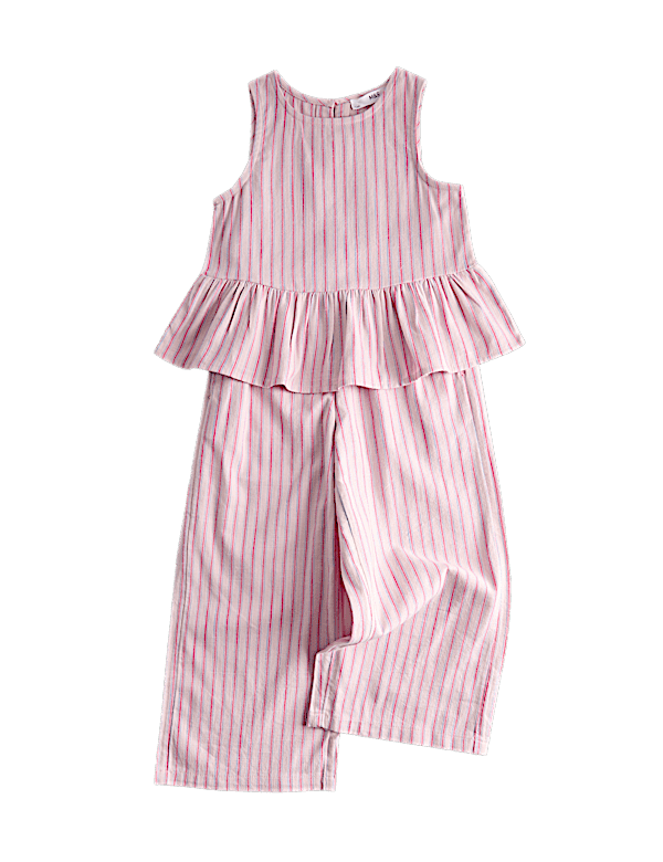 2 Piece Pure Cotton Striped Frill Outfit (2-8 Yrs)
