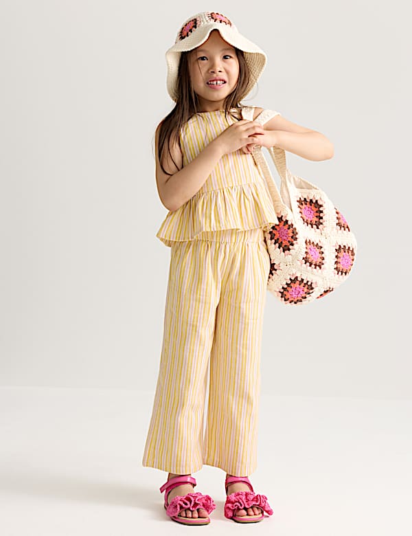 Cotton Rich Stripe Trouser Set (2-10 Yrs) - AU