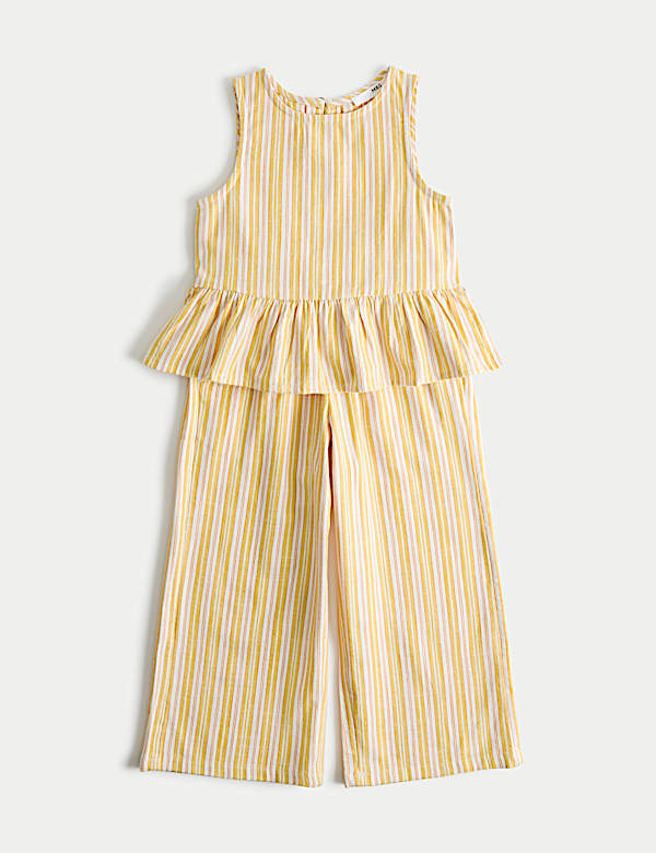 Cotton Rich Stripe Trouser Set (2-10 Years)