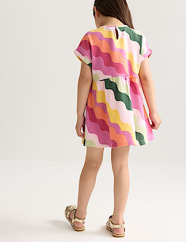 Pure Cotton Striped Dress (2-8 Yrs) - ES