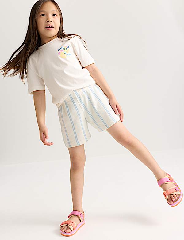 Pure Cotton Striped Shorts (2-8 Yrs) - IL