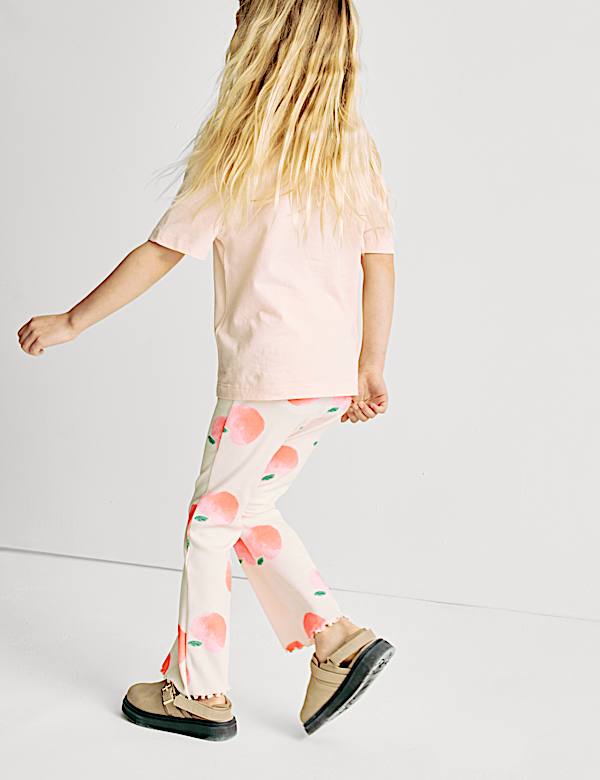 Cotton Rich Peach Kickflare Leggings (2-8 Yrs) - LU