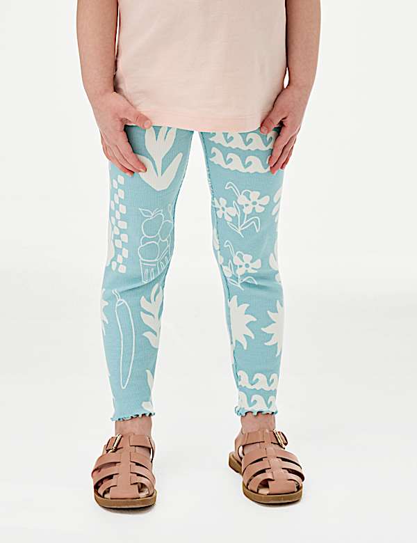 Gemusterte Leggings mit hohem Baumwollanteil (2–8 J.) - DE