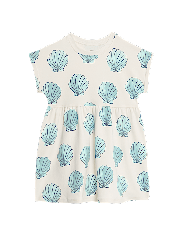 Cotton Rich Printed T-Shirt Dress (2-8 Yrs)
