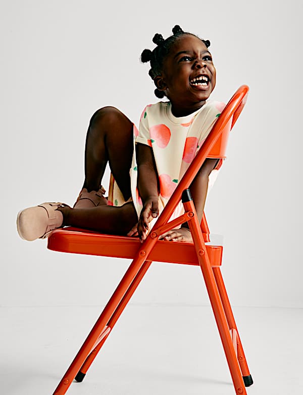 Cotton Rich Printed T-Shirt Dress (2-8 Yrs)