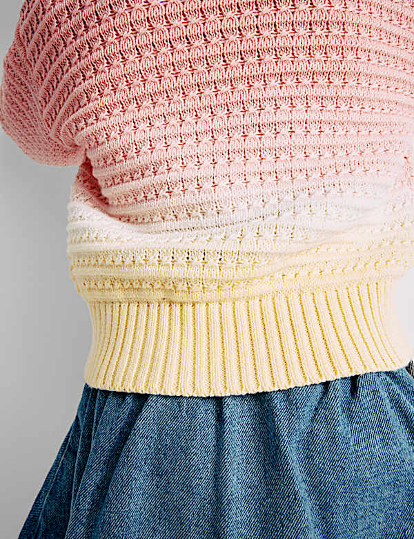 Πλεκτή ζακέτα ομπρέ από 100% βαμβάκι (2-8 ετών) - GR