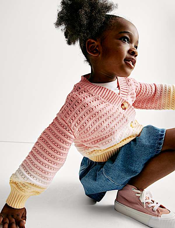 Πλεκτή ζακέτα ομπρέ από 100% βαμβάκι (2-8 ετών) - GR