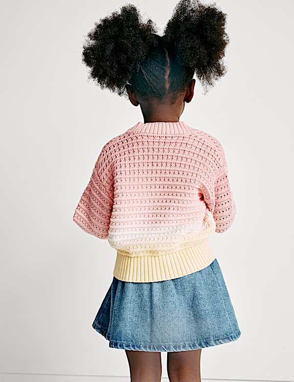 Πλεκτή ζακέτα ομπρέ από 100% βαμβάκι (2-8 ετών) - GR