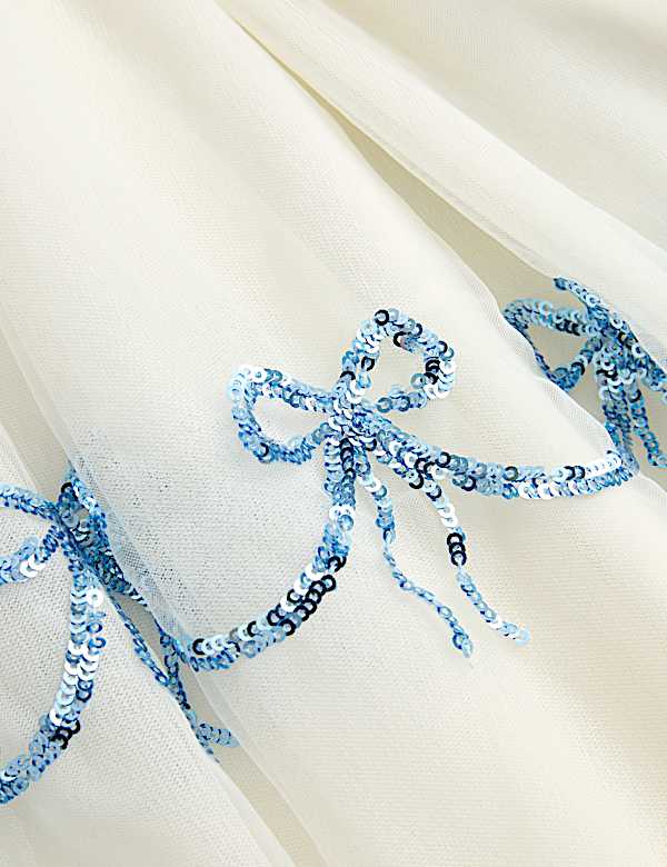 Sequin Bow Mesh Dress (2-10 Yrs)