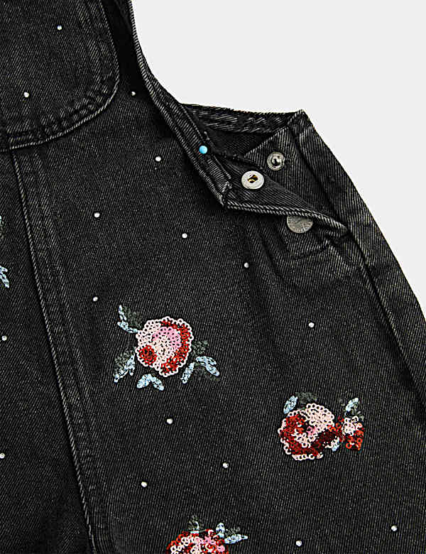 Denim Sequin Dungarees