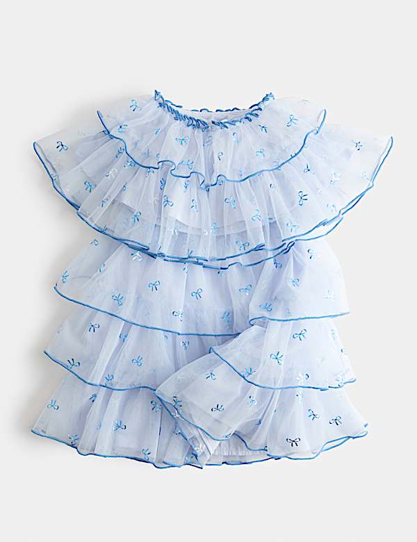 Bow Tiered Ruffle Dress (2-8 Yrs)