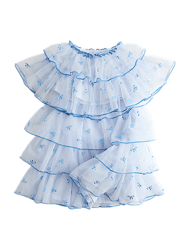 Bow Tiered Ruffle Dress (2-8 Yrs)