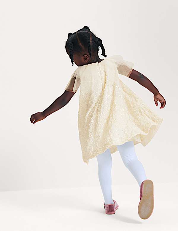Paillettenkleid mit Mesh (2&ndash;8 Jahre) - DE