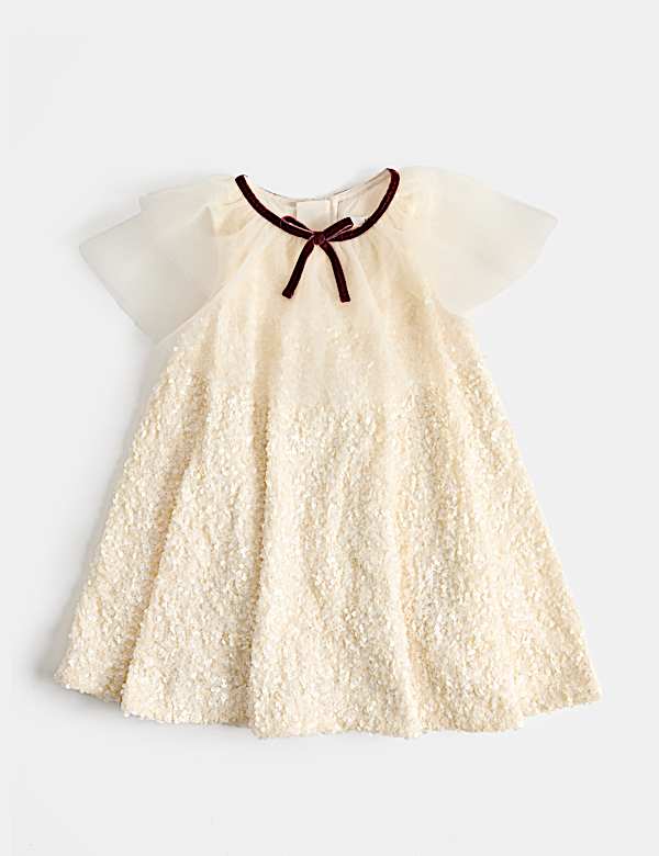 Paillettenkleid mit Mesh (2&ndash;8 Jahre) - DE