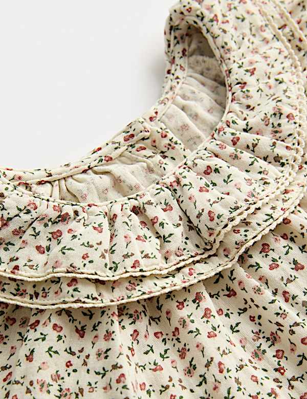 חולצה פרחונית מכותנה טהורה (1‏-10 שנים) - IL