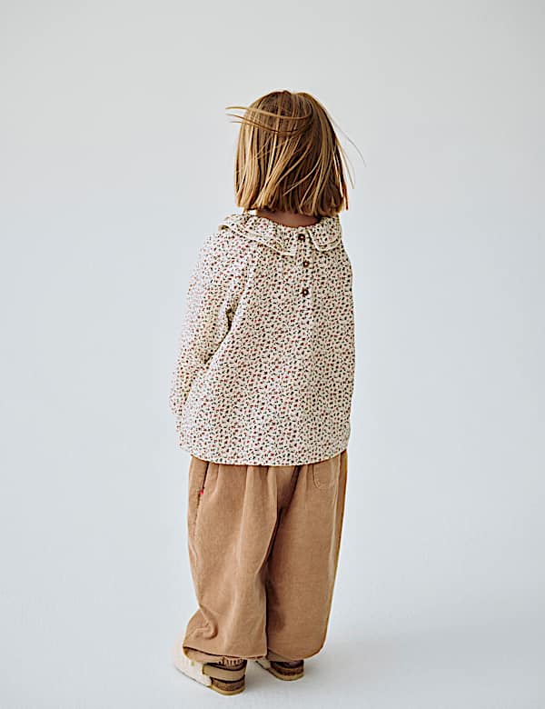 חולצה פרחונית מכותנה טהורה (1‏-10 שנים) - IL