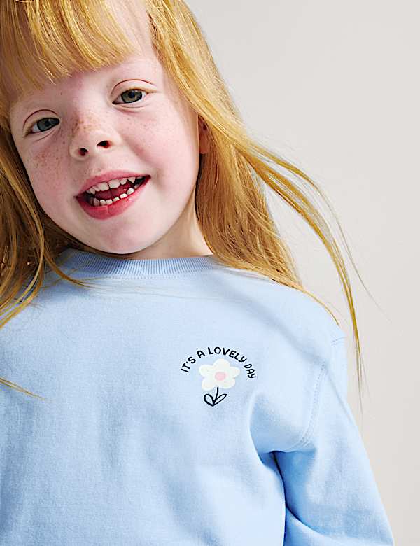 Pure Cotton Flower Top (2-8 Yrs) - CN