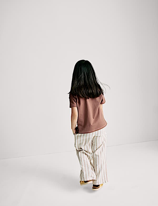 Pure Cotton Embroidered Palm Tree T-Shirt (2-16 Yrs) - CN