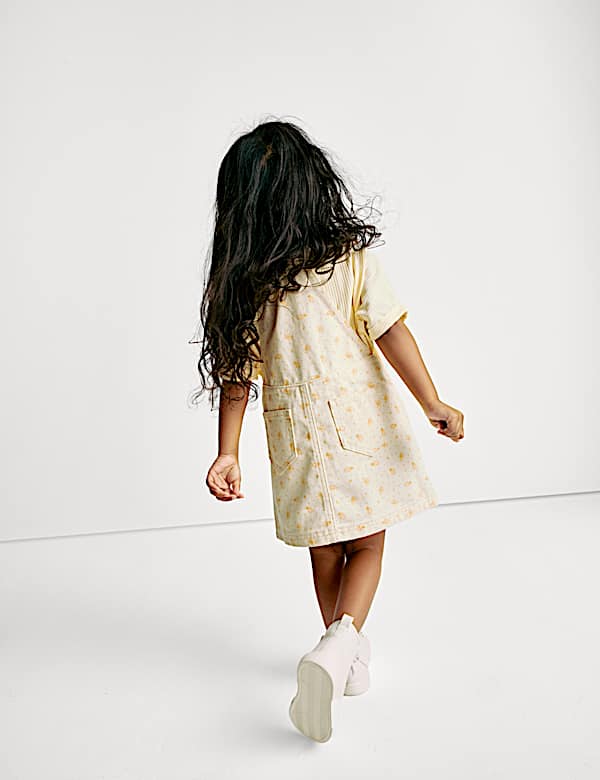 Cotton Rich Floral Dungaree Outfit (2-8 Yrs)