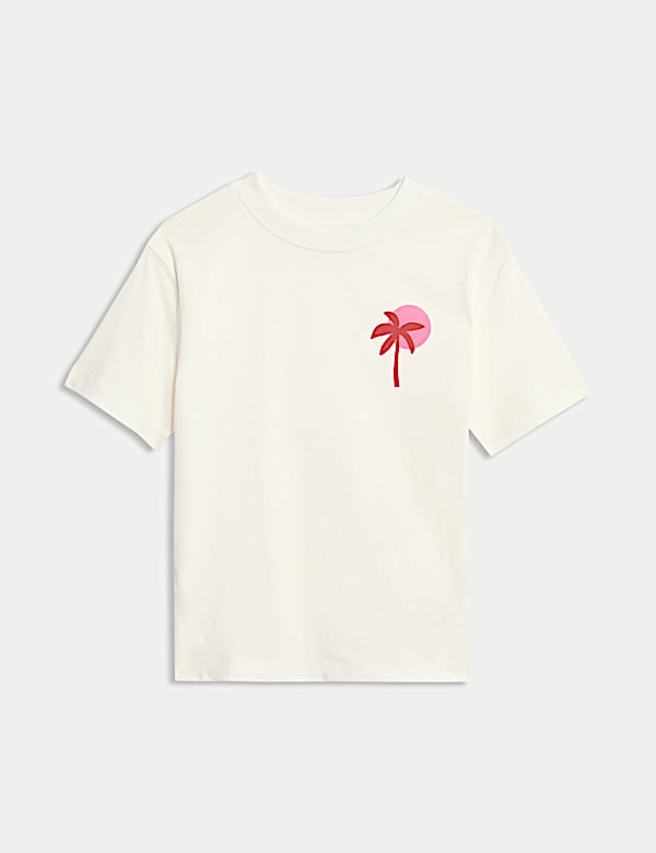 Pure Cotton Palm Tree T-Shirt (2-8Yrs) - FR