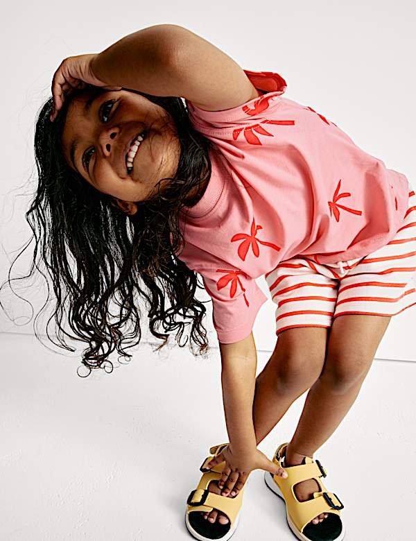 Pure Cotton Palm Tree Print T-Shirt (2-8 Yrs) - SI